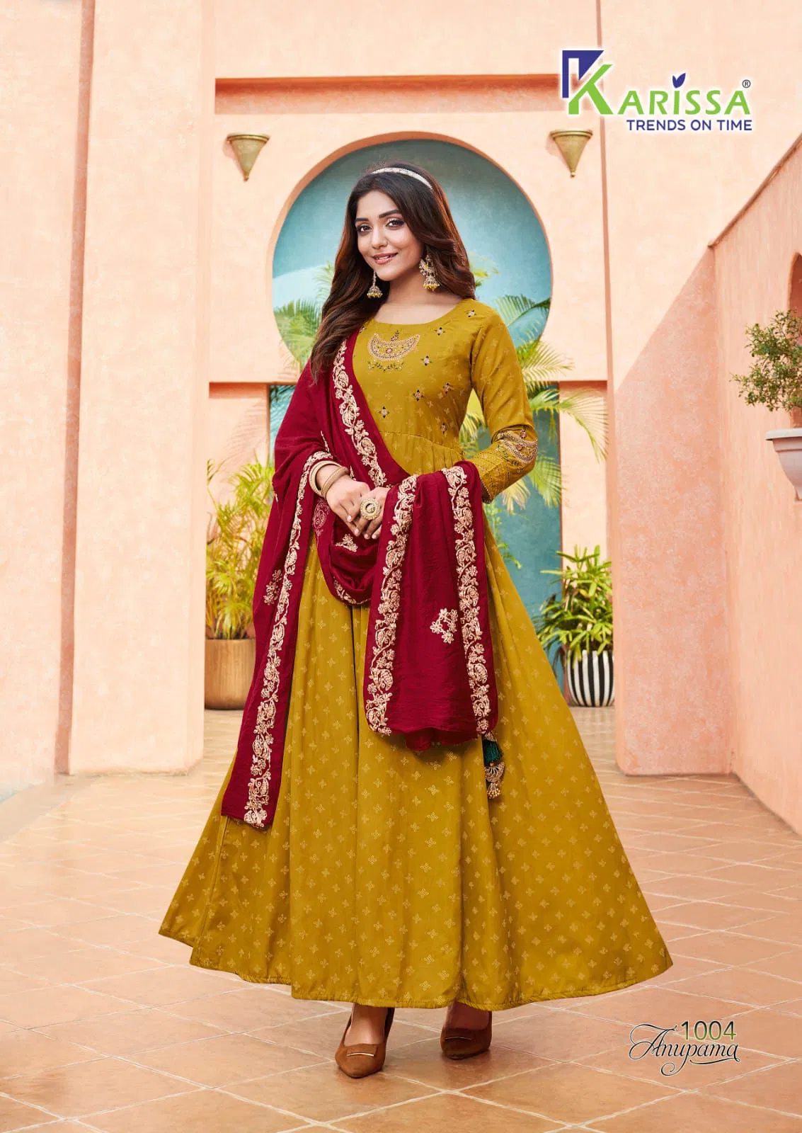 Karissa Anupama New Latest Designer Fancy Wear Gown With Dupatta Collection